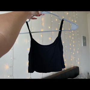 spaghetti strap crop top. Stretchy material.